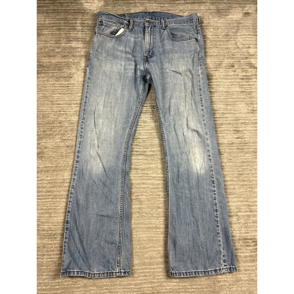 Levi's 514 Straight Leg Jeans Mens 34x30‎ Light Wash Blue Denim Mid Rise Classic